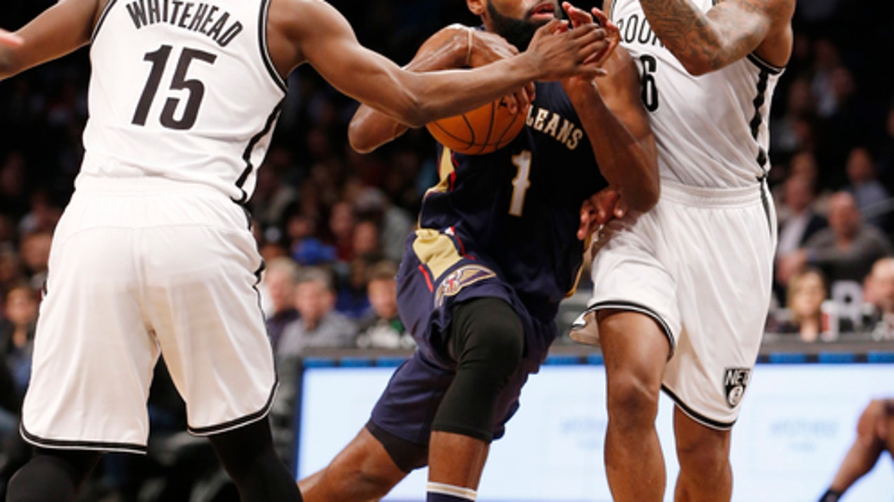 Pelicans, minus Davis, hand Nets 8th straight loss, 104-95 (Jan 12, 2017)